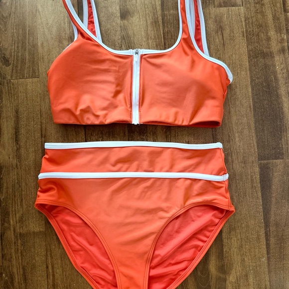 Old Navy Other - Old Navy Orange Bikini with White Trim